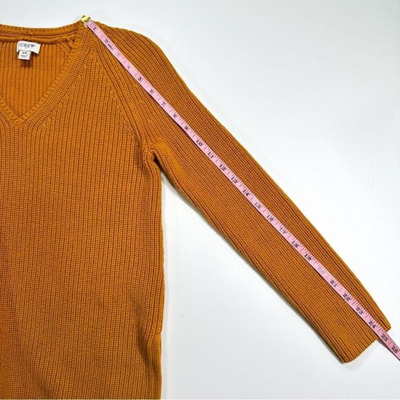 J Crew High Low Hem Cotton V-Neck Cable Knit Tunic Sweater - Picture 10 of 10